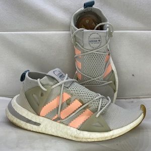 Adidas Boost Originals Arkyn Running Shoes Grey Peach B37071 Women's Size 6.5